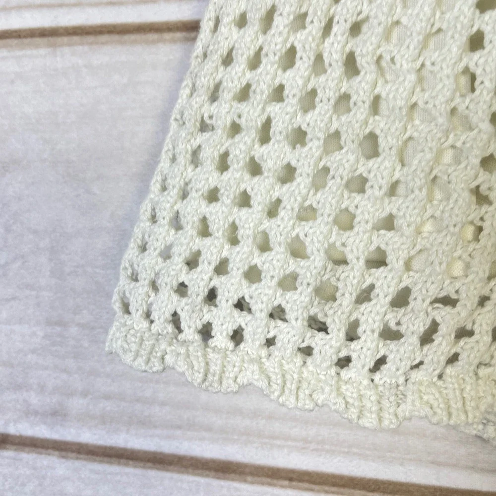 Art Class Kids Cream Crochet Shorts‎ Size S 6/7